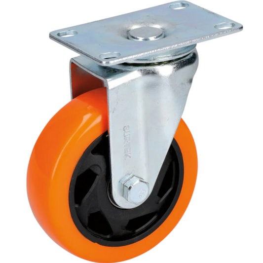 Rodaja De Pvc Naranja Giratoria 2-1/2" RV6G Surtek