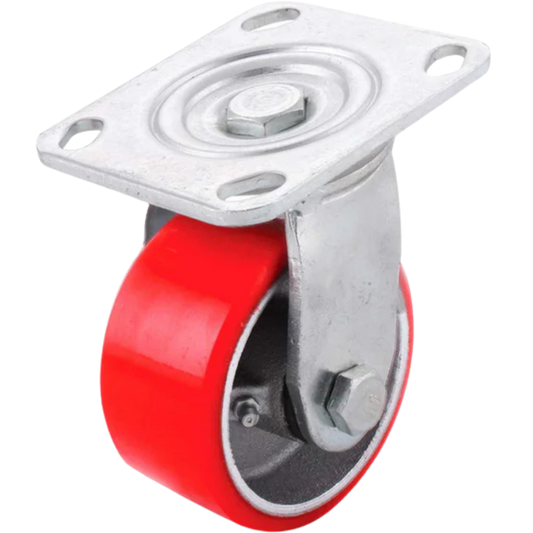 Rodaja Fierro Vaciado Con Poliuretano Fija Roja 6 X 2" Y-1041-152 Weston