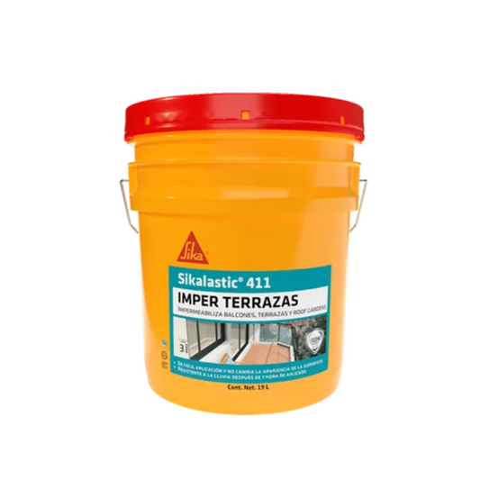Sikalastik-411 Imper Terrazas Cubeta 19 L 617670 Sika