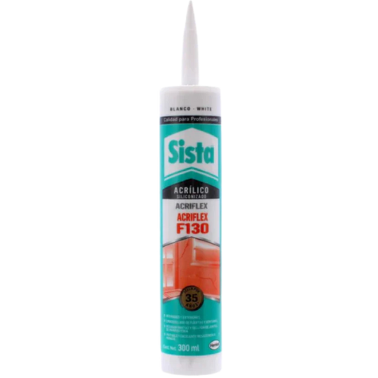 Caja Con 12 Pzs - Sellador Acrílico Sista F130 Acriflex Blanco 300 Ml 1785777 Henkel $80.08 C/U
