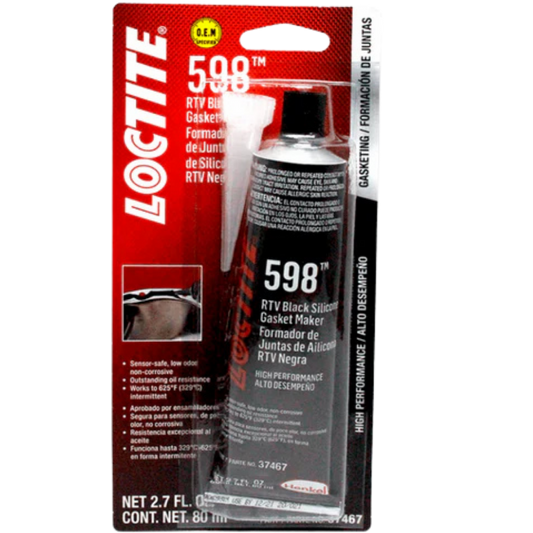 Sellante Adhesivo Silicona Negra Rtv 80 Gr 285951 Loctite