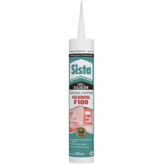Silicón Sista F109 Uso General Transparente 300 Ml (2978804) 2677054 Henkel