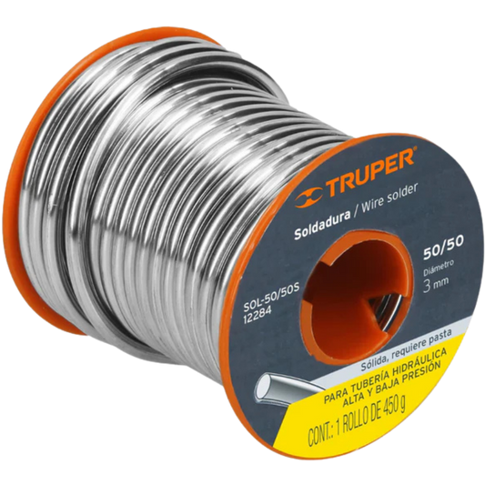 Soldadura Sólida 50/50 Para Tubería Hidráulica 450 G 12284 Truper