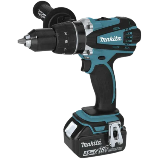 Taladro Atornillador Inalambrico 1/2" Con Cargador Y Baterias Y Estuche Makpac DDF458RMJ Makita