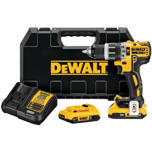 Taladro Atornillador Percutor 1/2" Inalámbrico 20 V Con Cargador Y 2 Baterías DCD796D2-B3 Dewalt