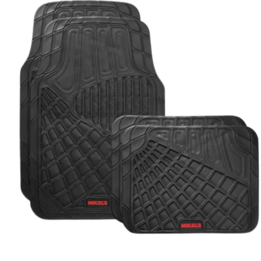 Tapete Para Auto De Hule Negro Premium TA-4 Mikels