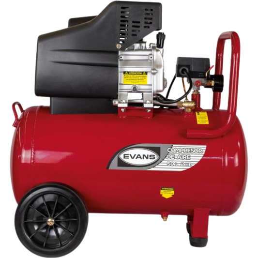 Compresor De Aire Coaxial 2Hp Tanque 50Lts 116Psi EC07ME200-050 Evans