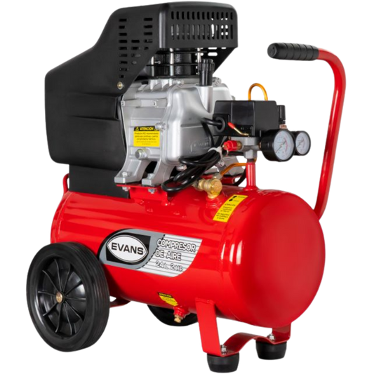 Compresor De Aire Coaxial 2 Hp Tanque 24 Lts 116 Psi EC07ME200-024 Evans