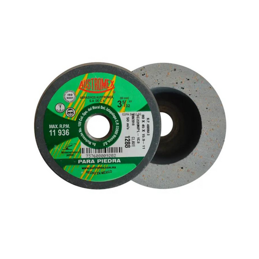 1970-Copa Shellac Para Pulido 80 X 45 X 15.9-11 Mm Gris 1288 Austromex