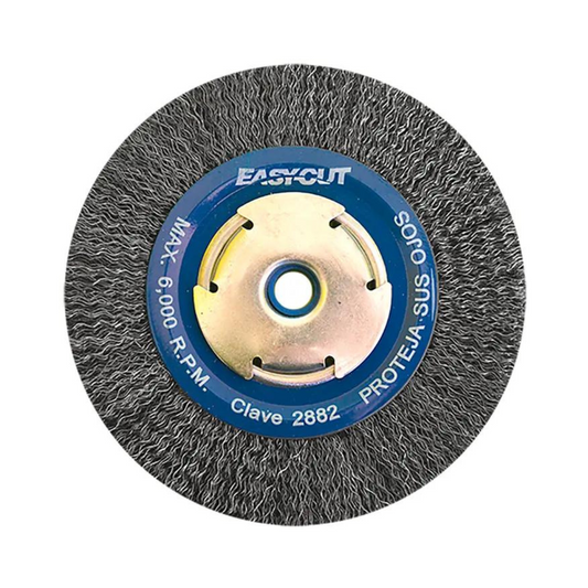 1920-Cepillo Circular Ondulado De 150 X 0.35 X 12.7 Mm Para Limpieza De Superficies Metálicas Y Remoción De Soldadura 2882 Austromex
