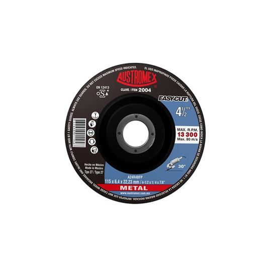 2038-Disco Abrasivo Para Corte De Metal De 115 X 3.2 X 22.23 Mm 2006 Austromex