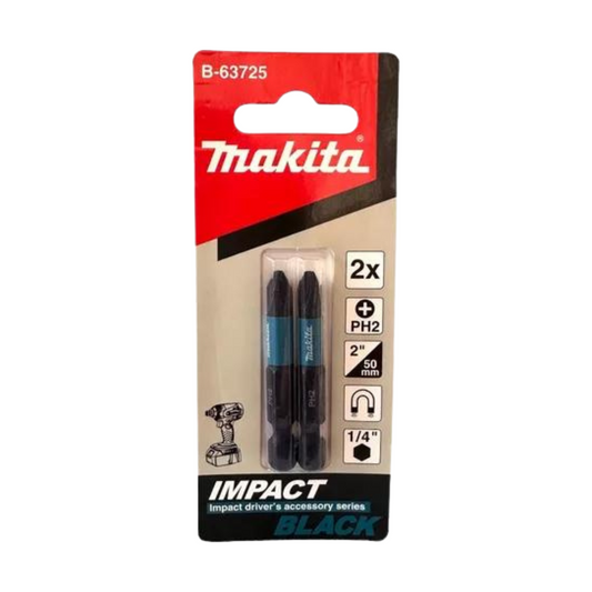 2558-Juego De 2 Puntas Impact Ph2 X 2" B-63725 Makita