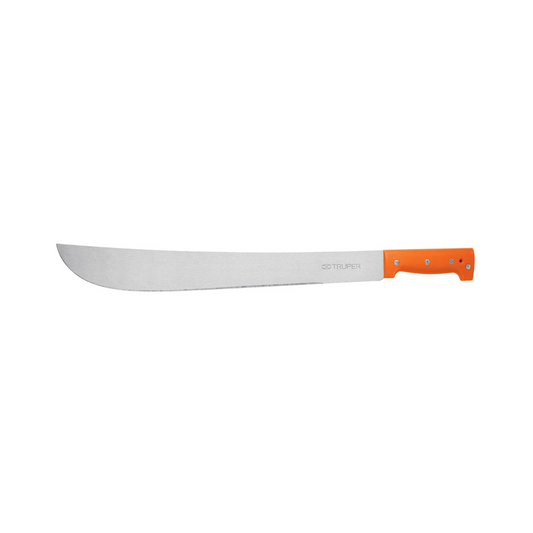 4099-Machete Estándar 18' Cacha Naranja Remachada 15885 Truper