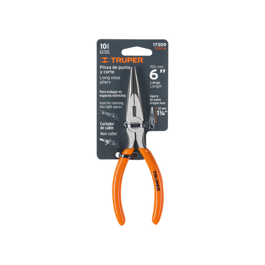Pinza De Punta Y Corte 6' Mango De Pvc 17309 Truper