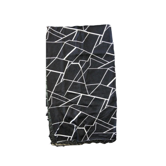 4613-Bandana Textil 42 Cm X 25 Cm Adulto Estampado Cristal Negro Band BTAECRISTANEG Roy Band