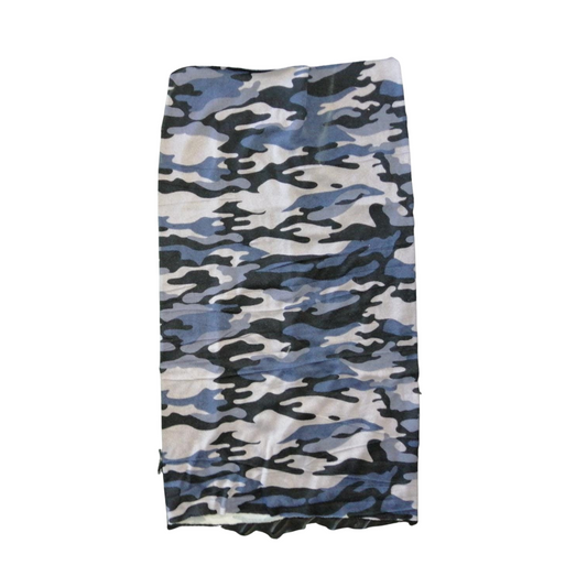 4617-Bandana Textil 42 Cm X 25 Cm Adulto Estampado Militar Azul Band BTAEMILITARA Roy Band