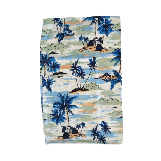 4619-Bandana Textil 42 Cm X 25 Cm Adulto Estampado Palmas Band BTAEPALMAS Roy Band