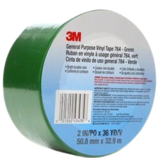 1285-Cinta De Vinil Para Uso General Verde 764 70006281813 3M