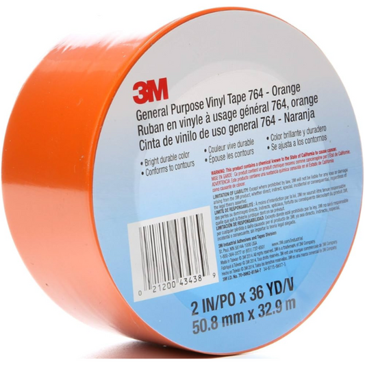 1283-Cinta De Vinil Para Uso General Naranja 764 70006281847 3M