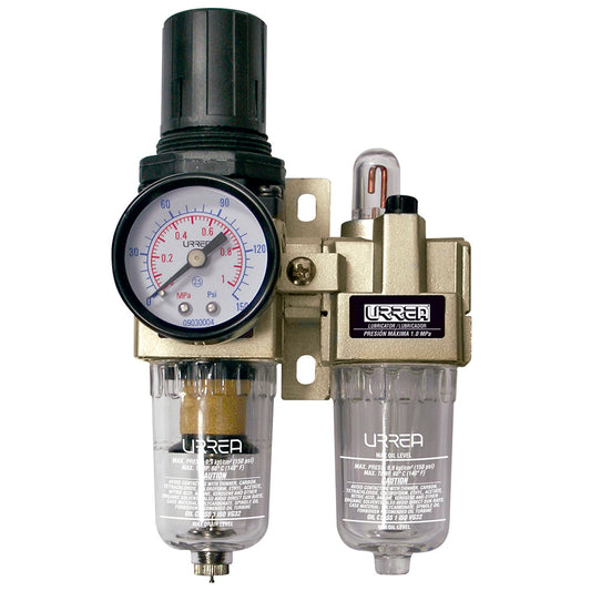 Filtro Regulador Y Lubricador De Aire 3/8" Npt UPWL3 Urrea