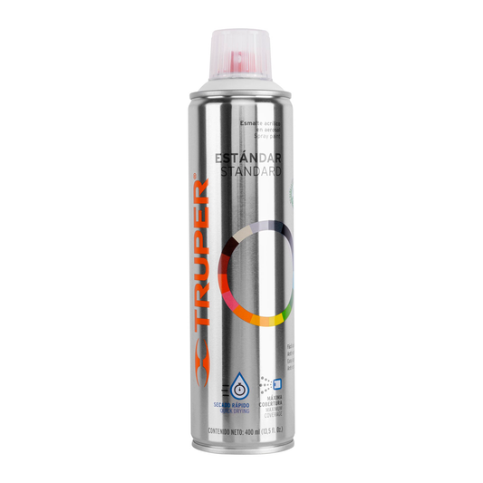 Pintura En Aerosol Blanco Brillante Bote Esbelto 400 Ml 19032 Truper