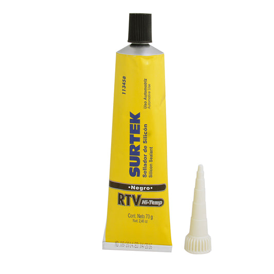 Silicón Para Alta Temperatura, Color Negro En Tubo, 70 Gr Surtek DS