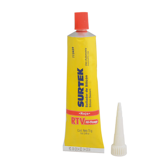 Silicón Para Alta Temperatura, Color Rojo En Tubo, 70 Gr Surtek DS
