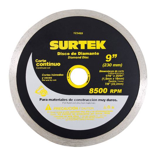 Disco de diamante continuo, 4-1/2" Surtek
