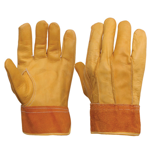 Guantes de piel de vacuno tipo operador con puño de carnaza unitalla Surtek