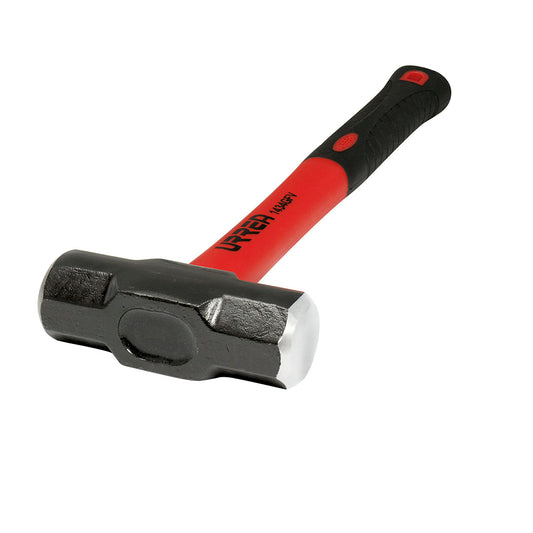 Marro octagonal cabeza maquinada con mango de fibra de vidrio de 15-1/4", 3 lb Urrea