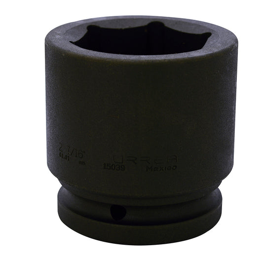 Dado de impacto cuadro de 1-1/2", 6 puntas, en pulgadas, 2-7/16" Urrea
