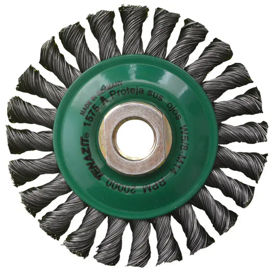 1934-Cepillo Circular Trenzado De 100 X 0.508 X Mr Mm Para Limpieza De Superficies Metálicas Y Remoción De Soldadura 1575 Austromex