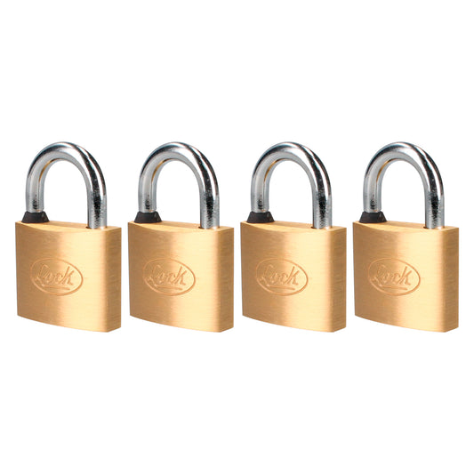 Juego de candados de latón cortos 40 mm, llave estándar, 4 piezas Lock