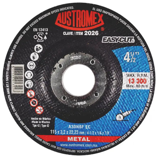 REMATE  DISCO DE CORTE DE 4 1/2 X 1/8 X 7/8 (X)(25)
