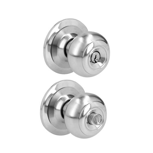 Pomo Cilíndrico Ovalado Función Recámara, Acero Inoxidable, Llave Estándar, En Caja Prolok DS