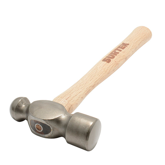 Martillo de bola pulido con mango de madera de encino de 16", 32 oz Surtek