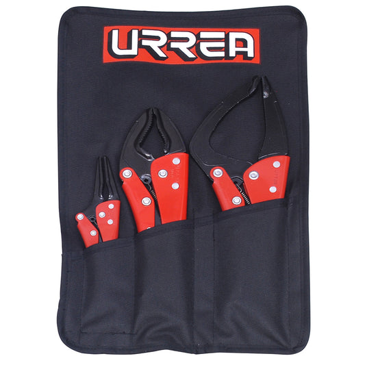 Juego de pinzas de presión, 3 piezas Urrea