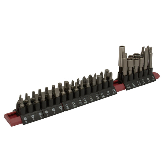 Juego combinado de puntas hexágono de 1/4" con adaptador magnético, 42 pz en blíster Urrea