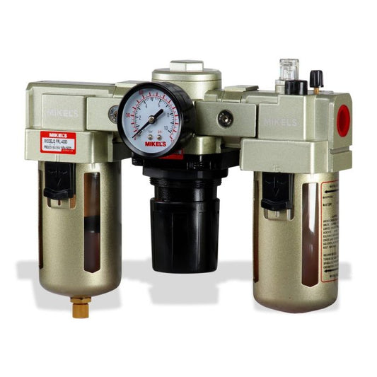 Filtro regulador y lubricador 1/2" Modelo: FRL-4000 Marca MIKELS