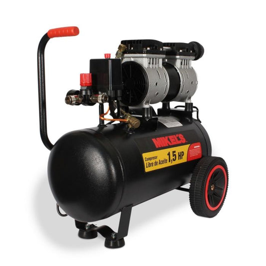 Compresor de aire 1.5 HP (24 lts) LIBRE DE ACEITE SILENCIOSO Modelo: CALA-1.5 Marca MIKELS