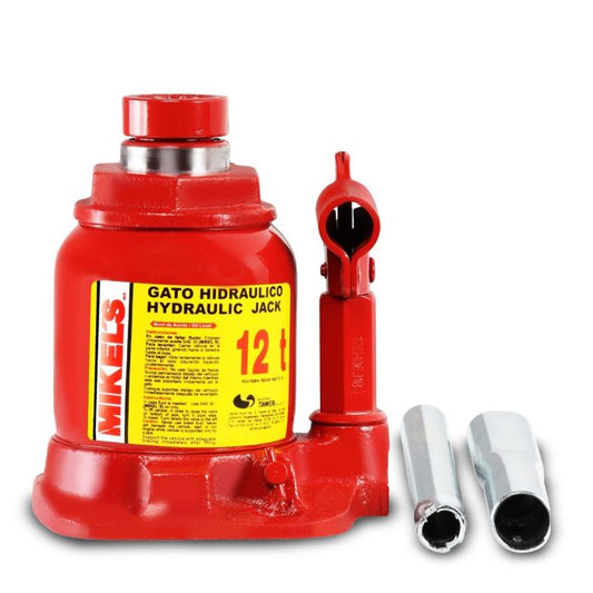 Gato hidráulico de botella con tornillo de extensión 12 t Chaparro Modelo: GH-12CH Marca MIKELS