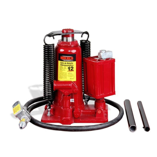Gato hidroneumático de botella c/ tornillo extensión 12 t Modelo: GN-12 Marca MIKELS