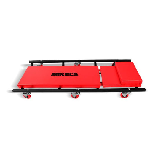 Cama acolchonada con respaldo 3 posiciones y 6 ruedas giratorias 40” largo Modelo: CM-3 Marca MIKELS