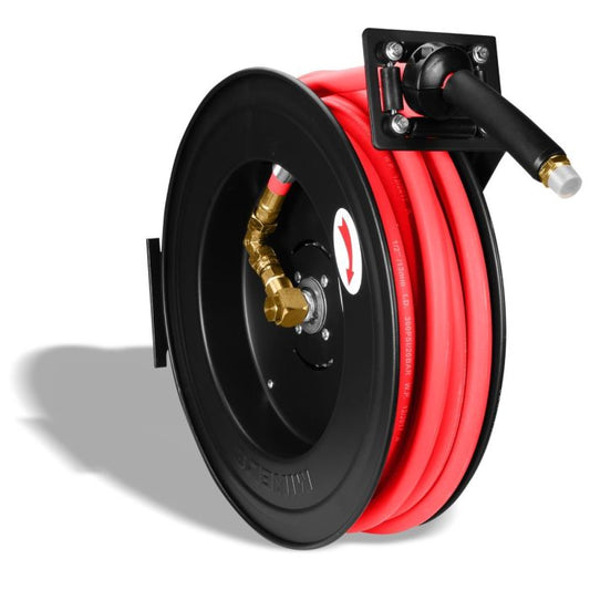 Carrete de acero con manguera 3/8” sistema retráctil 15 m Modelo: CAM-2 Marca MIKELS