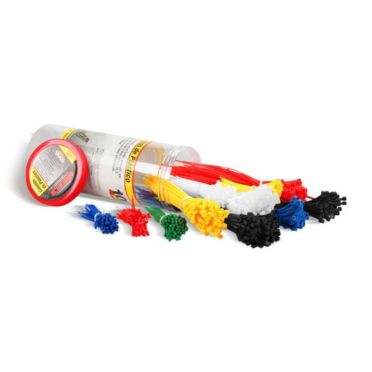 Cinchos de plástico Bote de plástico, 1000 pzas Modelo: CDP-1000 Marca MIKELS