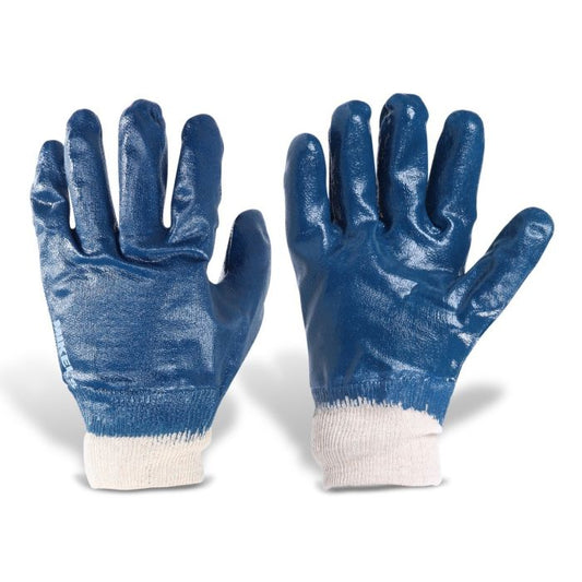 Guantes para trabajo de nitrilo con forro de algodón Modelo: GNFA-2 Marca MIKELS