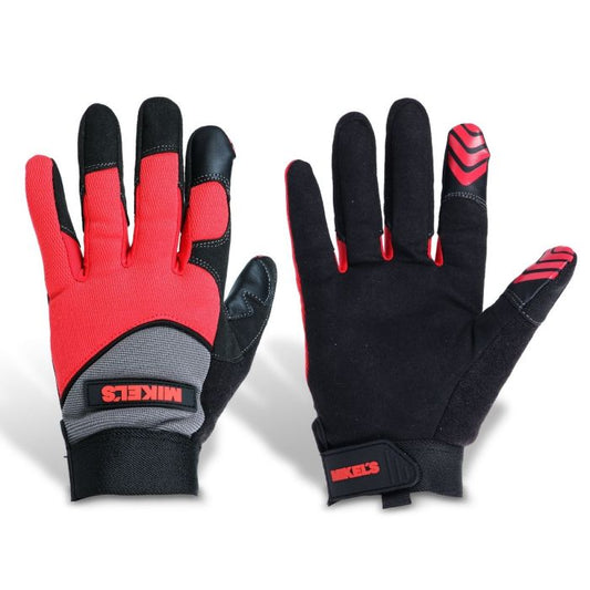 Guantes para trabajo para mécanico piel sintética (M) Modelo: GM-2 Marca MIKELS