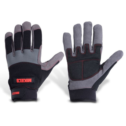 Guantes para trabajo profesionales para mécanico acolchonados (L) Modelo: GMP-2G Marca MIKELS