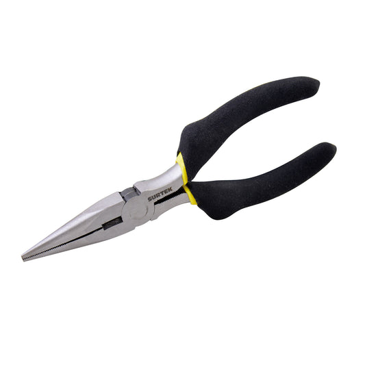 Pinza Para Electricista Con Mango Rubber Grip De 8", Punta Larga Surtek DS