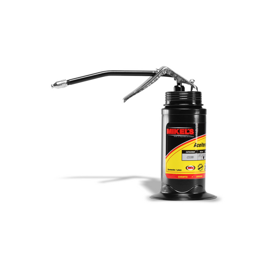 Aceitera de presión, bote de acero, tubo rígido (160 ml) Modelo: A1R Marca MIKELS